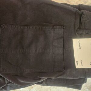 On 34th black taper pant with cargo pockets, ankle length size 10 high rise